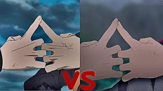 Sasuke & Naruto VS Kawaki & Boruto borrowed hand seals