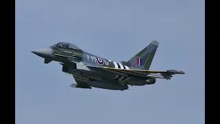 RAF Typhoon display with Moggy, Full low cloud display.