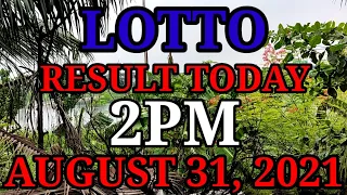 LOTTO RESULT TODAY 2PM DRAW AUGUST 31, 2021