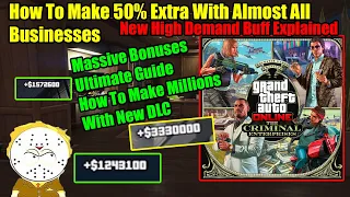 How To Make 50% Extra Money With Almost All Businesses In The New GTA Criminal Enterprises DLC!