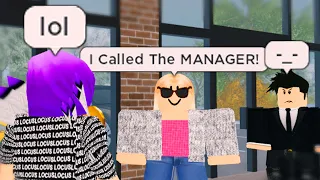 Crazy Lady Called The Manager On Me.. It Backfired On Her I Got The Job! (Roblox)