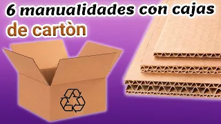 6 IDEAS geniales para REALIZAR con cartón ⭐️MANUALIDADES fáciles y útiles 🌷 reciclaje creativo