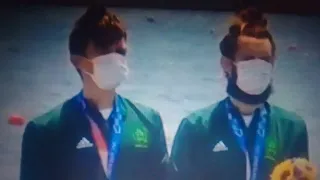 Paul O'Donavan and Fintan McCarthy Gold Medal Presentation for Ireland Tokyo Olympics 2021