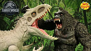 King Kong Vs Indominus Rex Super Colossal Skull Island Dinosaur Battles  WD Toys Dinosaurs