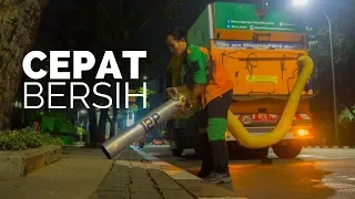 CANGGIH BANGET! Kendaraan Tim Road Sweeper Jakarta