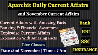 Aparchit Super 2nd November Current Affairs with Amazing Facts | Daily Current Affairs