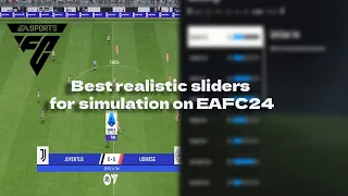 EAFC 24 Sliders for realistic football and game settings Podesavanje slajdera za simulaciju