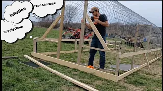 Building A Cattle Panel Greenhouse To Help Us Thrive And Provide "Day1"