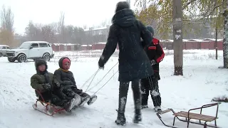 Первый снег ноябрь 2020