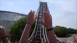 Great America: American Eagle / On Ride Row POV / May 28, 2015