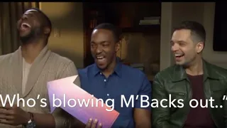 Anthony Mackie and Sebastian Stan Teasing Winston Duke MBaku For 1 Minute