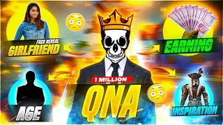 1 MILLION SPECIAL QNA ? GF FACE REVEAL 😍 TOTAL INCOME ? Garena Free Fire