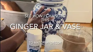 I Made A Ginger Jar & Vase To Match My Decor