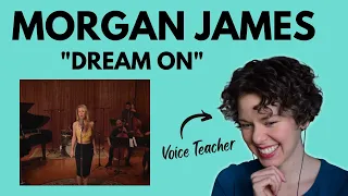 Voice Teacher Reacts to MORGAN JAMES - Dream On (Aerosmith Cover)