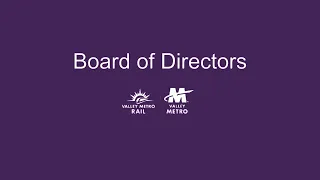 Valley Metro September 22, 2022 Board Meetings