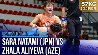 Sara NATAMI (JPN) vs. Zhala ALIYEVA (AZE) | U23 World Championships 2023 | Gold Medal | WW 57Kg