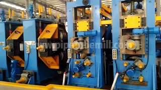 Square Pipe Mill Factory Display, Square Carbon Tube Making Machine