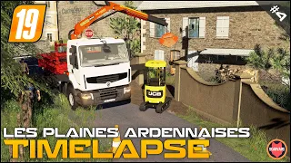 Preparing ground for driveway - Public works ⭐ FS19 Les Plaines Ardennaises V2 Timelapse