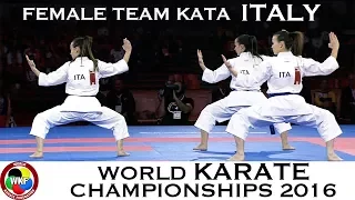 BRONZE MEDAL. Female Team Kata ITALY. 2016 World Karate Championships | WORLD KARATE FEDERATION