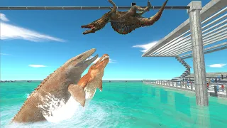 Spinosaurus' journey in Jurassic World! - Animal Revolt Battle Simulator