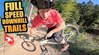 RIDING FULL SPEED DOWNHILL TRAILS ON MY ENDURO MTB!