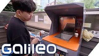 Erfolg mit RFID: Wie Koreas High-Tech Mülltonnen funktionieren | Galileo | ProSieben