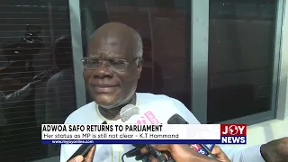 Adwoa Safo returns to Parliament: Her status as MP is still not clear. - K.T Hammond