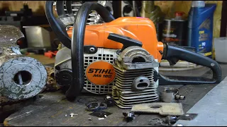 Спонсори дивляться скорше ніж всі!STIHL 180 Душиться!Заміна поршньової і ремкомплект карбюратора!