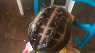 Front pull through braids Little Girl Hairstyle