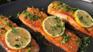 Easy Pan Seared Salmon with Lemon Butter. It is Easy and Delicious!