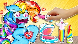 MY LITTLE PONY Rainbow Dash Makeup And Hairstyle | 변신과 빛나다 | 재미있는 스톱 모션 만화 | Annie Korea