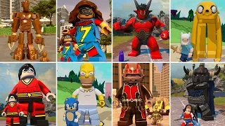 All Giant Minifigures & Big-Fig Characters + Transformation Animation in LEGO Videogames (w/All DLC)