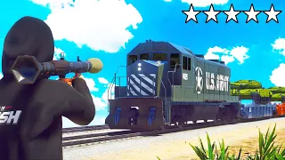 Robbing a Top Secret MILITARY TRAIN in GTA 5!!