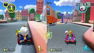 Fruit Cup - Mario Kart 8 Deluxe (Switch) DLC Cup Splitscreen (Koopa Troopa vs Toad)