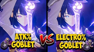 Raiden Shogun ATK% Goblet Vs ELECTRO% Goblet Comparison [Which is Best?] - Genshin Impact