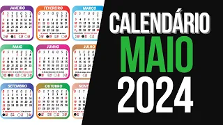 ➥ CALENDÁRIO MAIO 2024 | DATA MÊS DE MAIO 2024