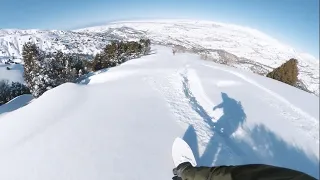 Snowboarding with Korua Pencil and Gopro MAX