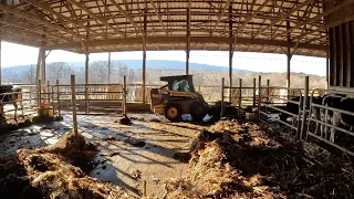 Welding & piling manure