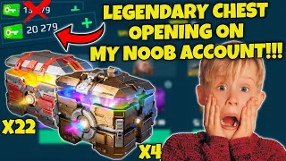 LEGENDARY CHEST OPENING ON MY NOOB ACCOUNT IN WAR ROBOTS!!!