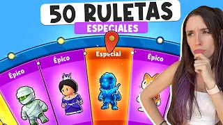 COMPRO 50 RULETAS Y GANO SKINS ESPECIALES EN STUMBLE GUYS!!