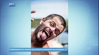 Paraquedista experiente morre atingido por caminhão durante salto