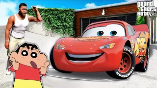 SHINCHAN Stolen Disney CARS Movie Car in GTA 5 | Disney CARS Lightning Mcqueen Car in GTA 5