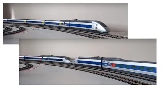 Experiment- testing 2x full Lima / Jouef TGV rakes at speed