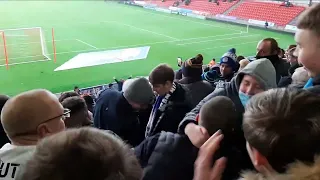 Wigan fans chanting at Doncaster Away - Joe Williams in the AWAY END!