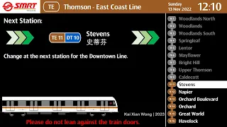 SMRT Thomson-East Coast Line Train Announcement