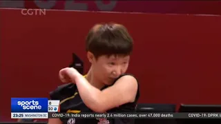 Sun Yingsha wins the women's singles title in Chinese table tennis team's Olympic prep event.