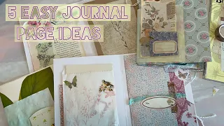 5 easy journal page ideas // junk journaling