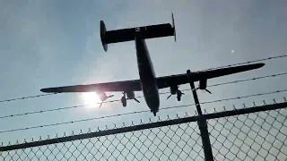 B-24 "Diamond Lil" landing at the National Museum of the U.S. Air Force 2023-07-04