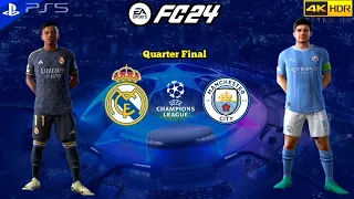 EA FC 24 - Real Madrid Vs Manchester City | UEFA Champions League 2024, Quarter Final - PS5 [4K HDR]