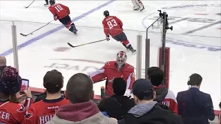 BRADEN HOLTBY #70 Pre Game Warm ups | Capitals vs Flyers 1-21-18